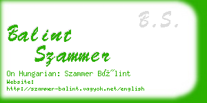 balint szammer business card